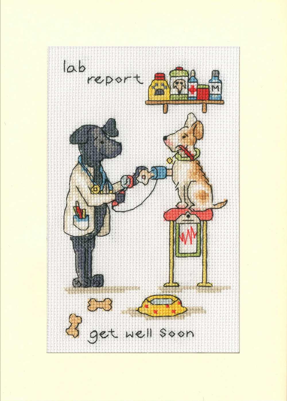 Lab Report Cross Stitch Card Kit ~ Bothy Threads