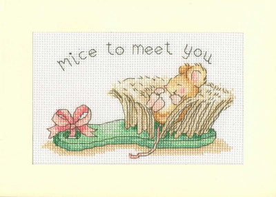 Mice To Meet You Card Cross Stitch Kit ~ Bothy Threads