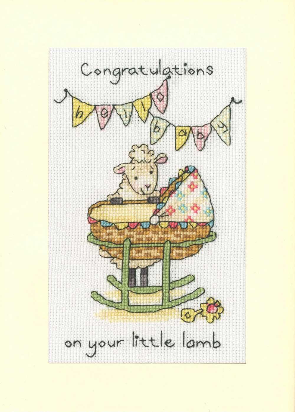 Little Lamb Card Cross Stitch Kit ~ Bothy Threads