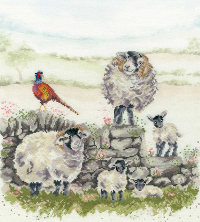 Green Pastures Cross Stitch Kit ~ Bothy Threads