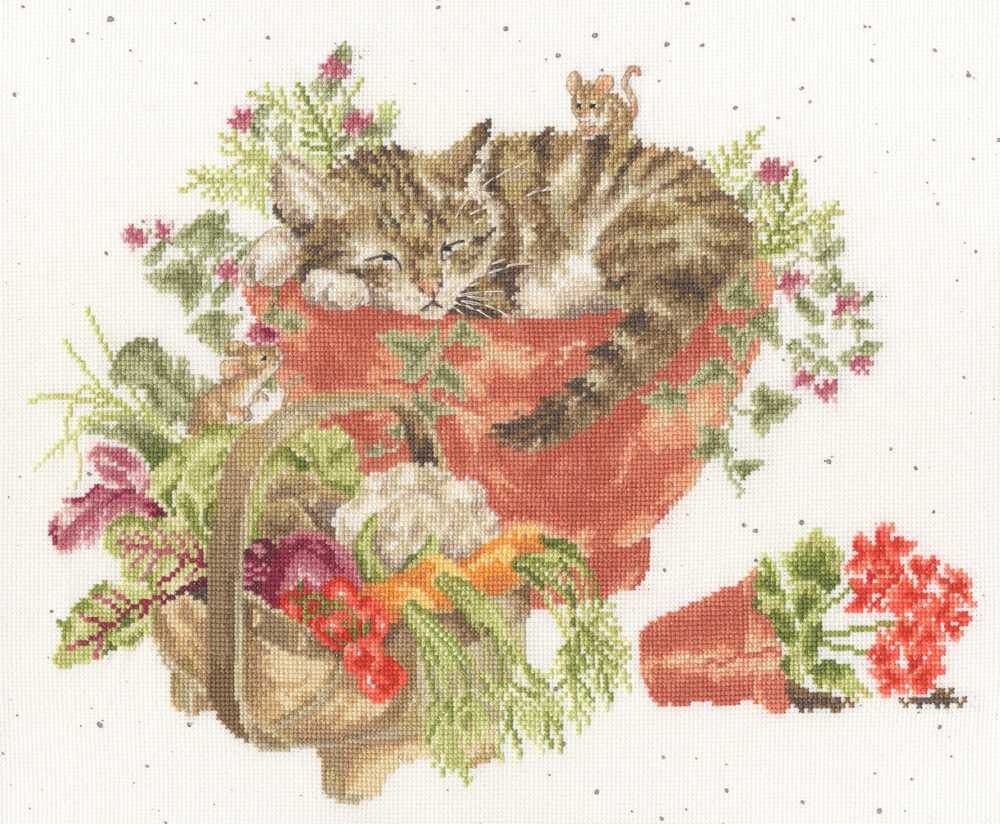 Purrrfect Spot Cross Stitch Kit ~ Bothy Threads