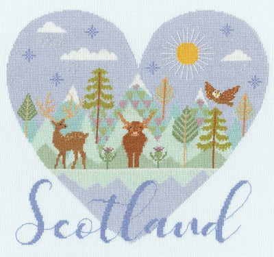 Heart Of Scotland Cross Stitch Kit ~ Bothy Threads