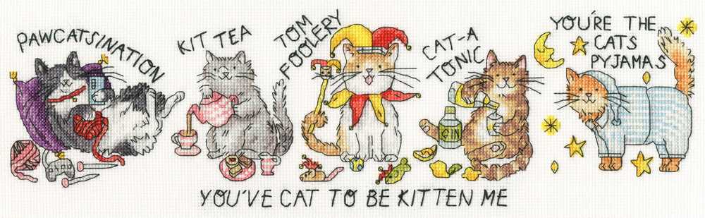 You've Cat To Be Kitten Me Cross Stitch Kit ~ Bothy Threads