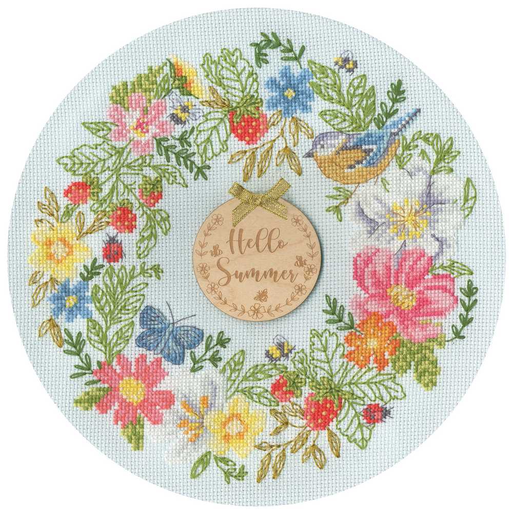 Summer Wreath Cross Stitch Kit ~ Bothy Threads