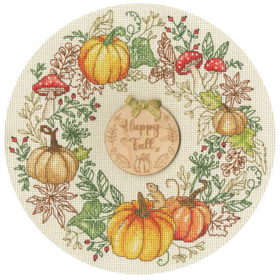 Autumn Wreath Cross Stitch Kit ~ Bothy Threads