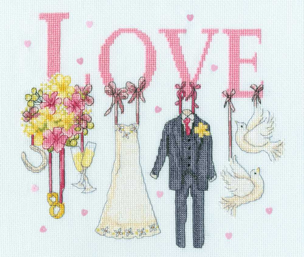 It Must Be Love Cross Stitch Kit ~ Bothy Threads