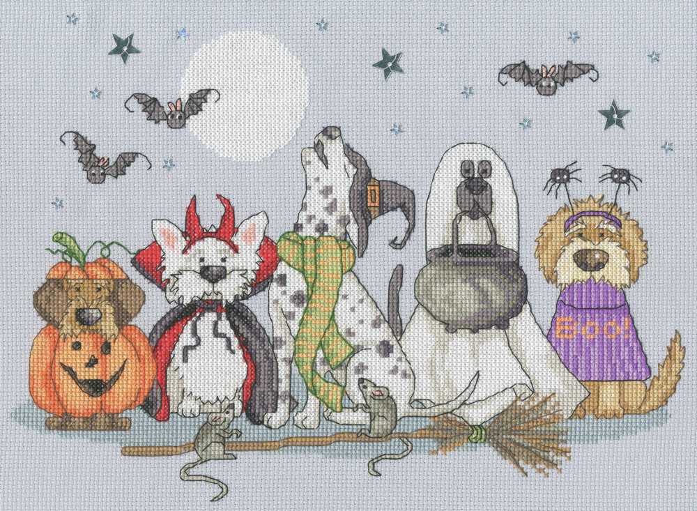 Howling Hounds Cross Stitch Kit ~ Bothy Threads
