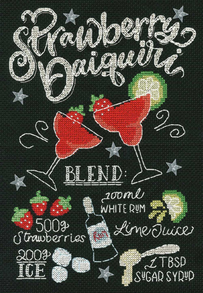 Strawberry Daiquiri Cross Stitch Kit ~ Bothy Threads