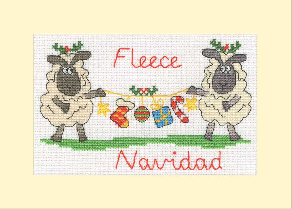 Fleece Navidad Card Cross Stitch Kit ~ Bothy Threads