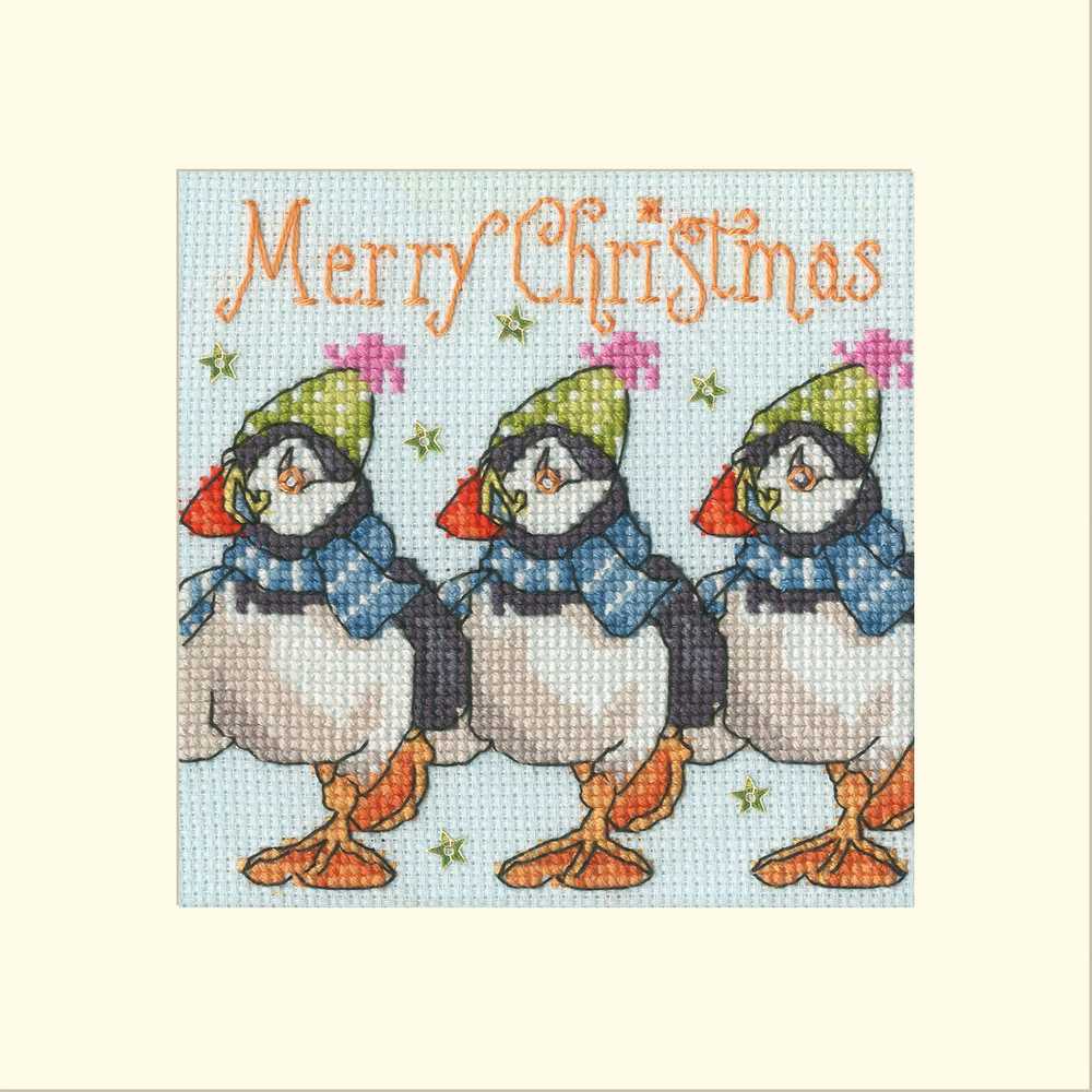 Huffin' Puffin Card Cross Stitch Kit ~ Bothy Threads