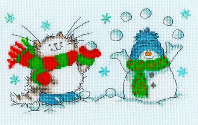 It's Snow Fun Without You Cross Stitch Kit ~ Bothy Threads