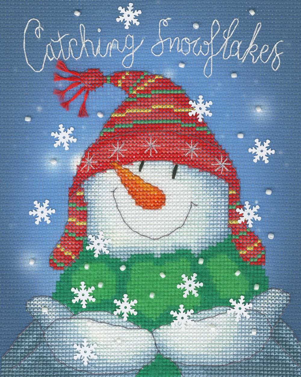 Catching Snowflakes Cross Stitch Kit ~ Bothy Threads