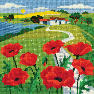 Poppy Landscape Tapestry Kit Heritage Crafts