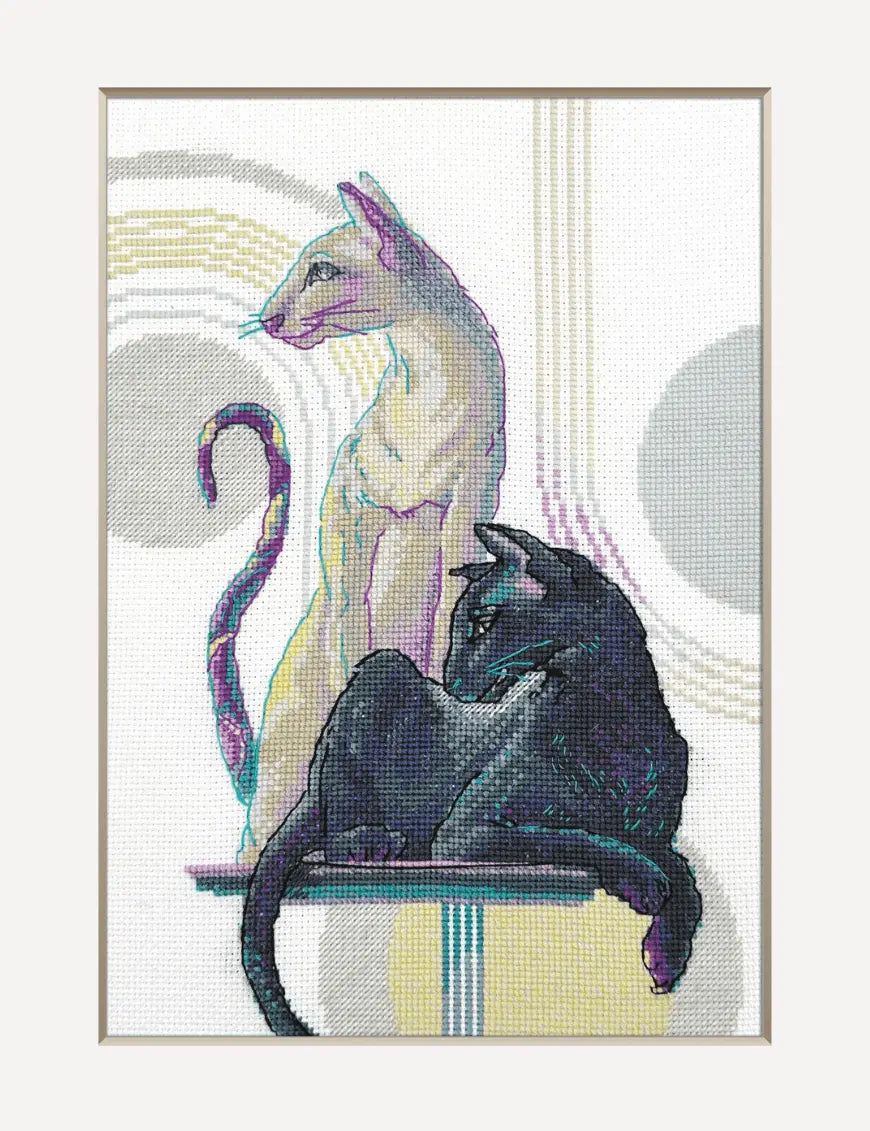 Mystical Cats Cross Stitch Kit - Aine