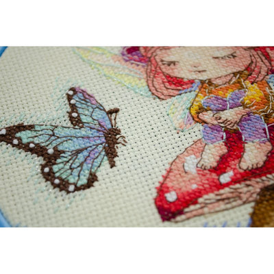 Tiny Sorceress with Hoop Cross Stitch Kit ~ Abris Art