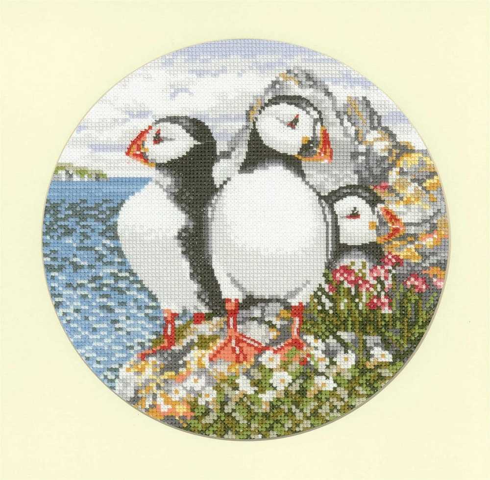 Puffin Patrol Cross Stitch Kit  Heritage Crafts