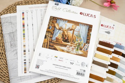 Unexpected Cabin Guest Cross Stitch Kit ~ Luca S GOLD