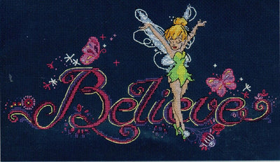Believe Tinkerbell Cross Stitch Kit - Dimensions SALE