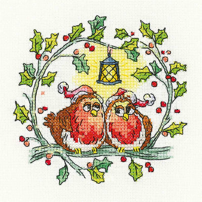 Christmas Robins Cross Stitch Kit Heritage Crafts