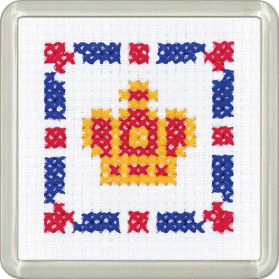 Coronation Coaster Beginner  Cross Stitch Coaster Kit Heritage Crafts