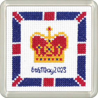Crown Coaster  Cross Stitch Coaster Kit Heritage Crafts