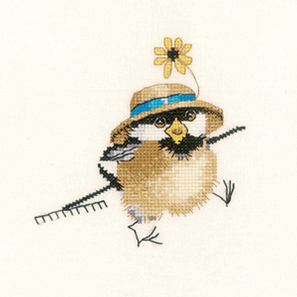 Gardener Chick Cross Stitch CHART Heritage Crafts