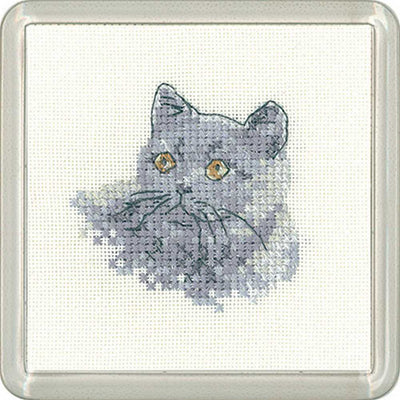 British Blue   Cross Stitch COASTER Kit Heritage Crafts