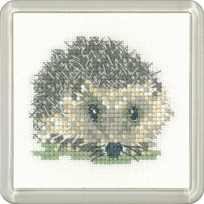 Hedgehog   Cross Stitch COASTER Kit Heritage Crafts