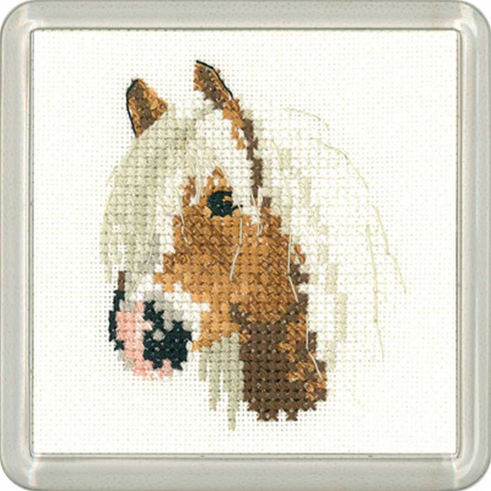 Palomino Pony Cross Stitch COASTER Kit Heritage Crafts
