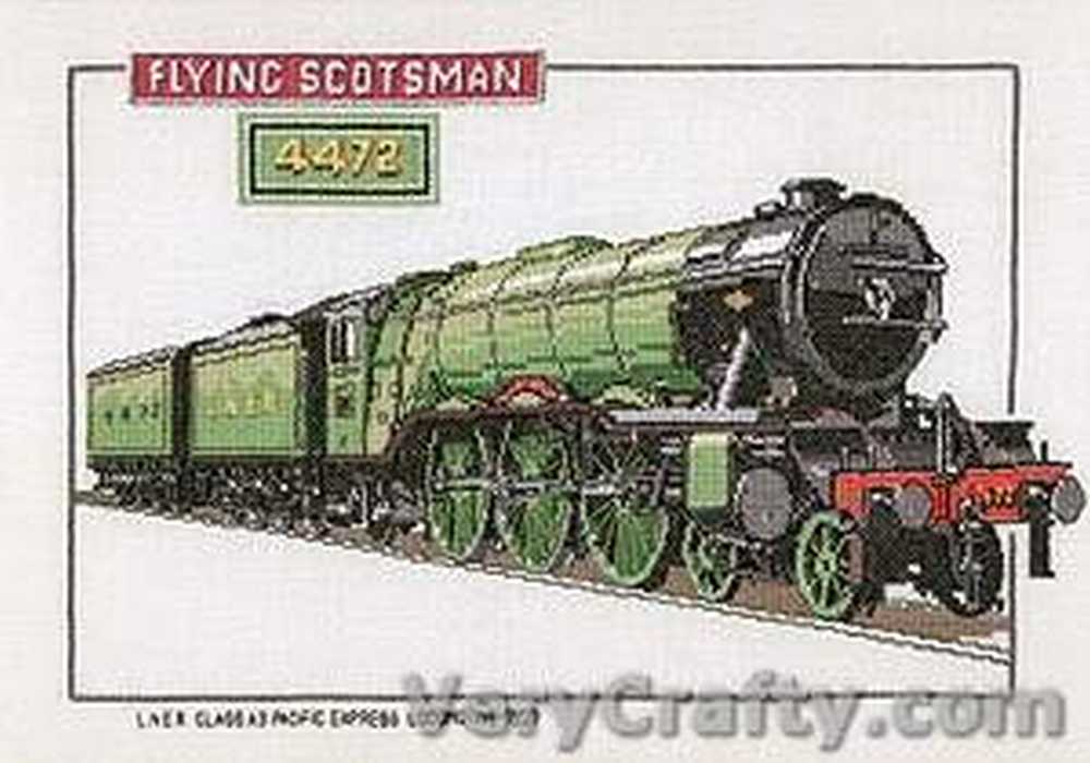 Flying Scotsman Cross Stitch Kit Heritage Crafts (Evenweave)