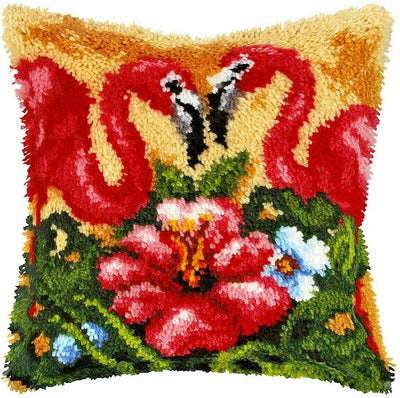 Flamingos Latch Hook Kit - Dimensions (Latch Hook Included)