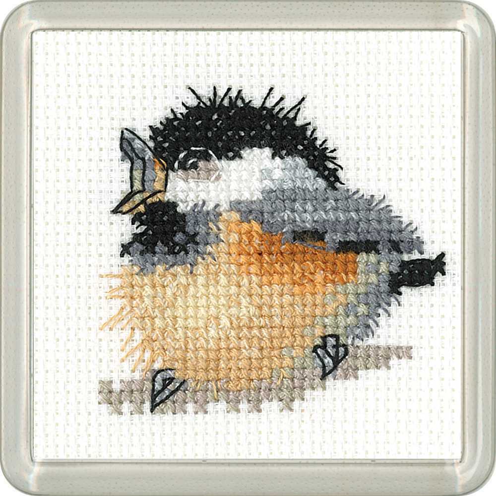 Blossom Cross Stitch COASTER Kit Heritage Crafts