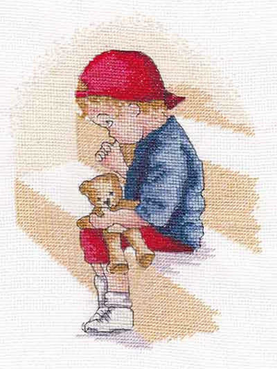 The Naughty Step - All Our Yesterdays Cross Stitch Kit by Faye Whittaker SALE