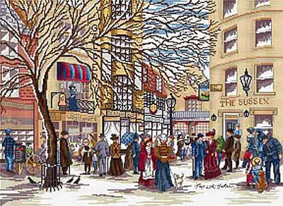 The Lanes Brighton - All Our Yesterdays Cross Stitch Kit by Faye Whittaker