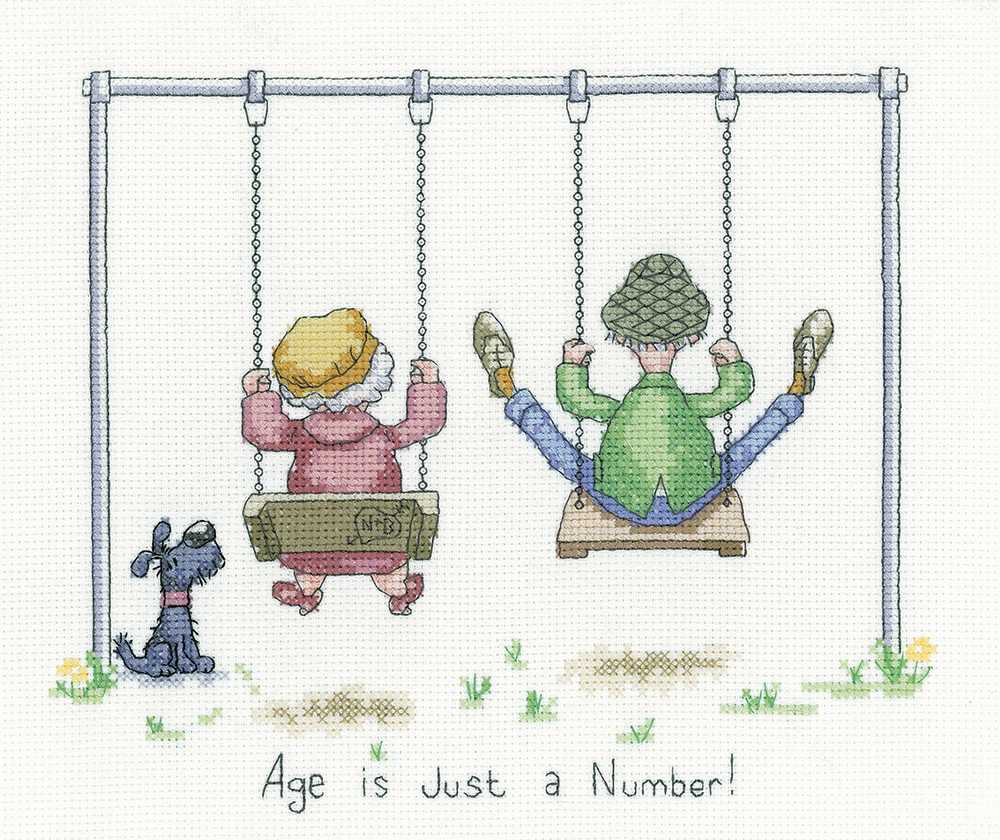 Just a Number Golden Years Cross Stitch Heritage Crafts