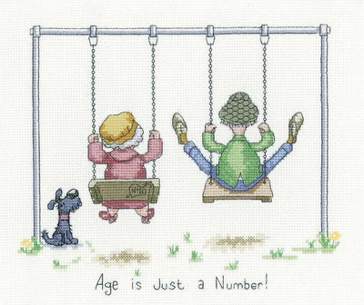 Just a Number Golden Years  Cross Stitch Heritage Crafts