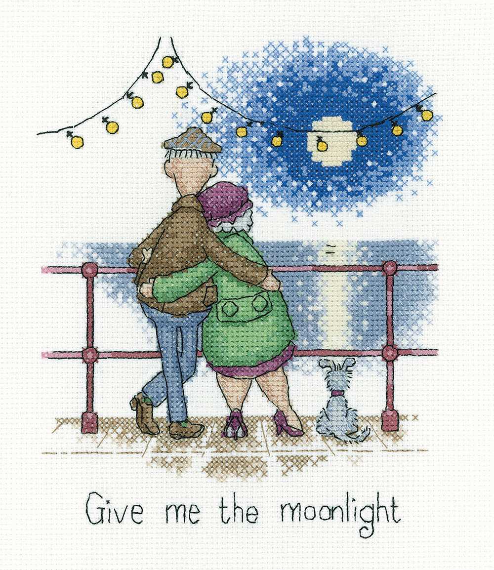 Moonlight - Golden Years  Cross Stitch Heritage Crafts