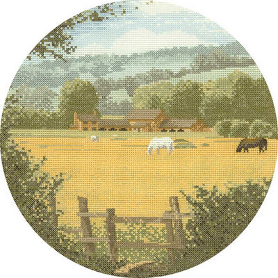 Buttercup Meadow John Clayton Circles Cross Stitch CHART Heritage Crafts