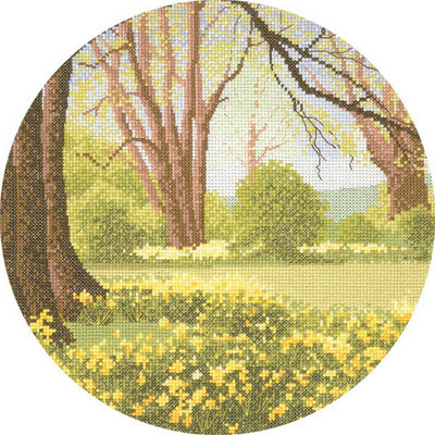 Daffodil Wood John Clayton Circles Cross Stitch CHART Heritage Crafts