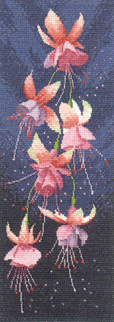 Fuchsia Flower Panel Cross Stitch CHART Heritage Crafts