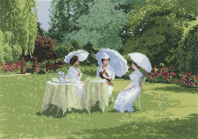 Ladies Who Lunch  Cross Stitch Kit Heritage Crafts (Evenweave)