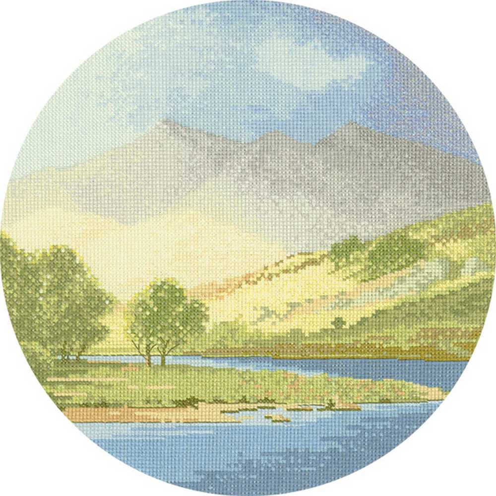 Mountains and Lakes John Clayton Circles Cross Stitch CHART Heritage Crafts