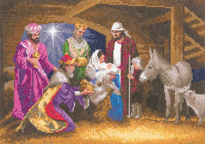 Nativity Cross Stitch Kit Heritage Crafts (Evenweave)