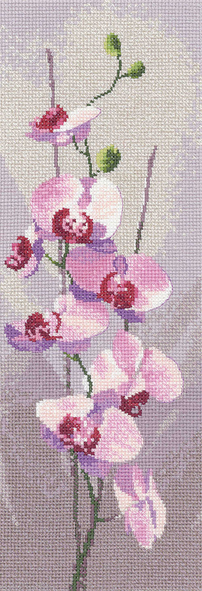 Orchid Flower Panel Cross Stitch CHART Heritage Crafts