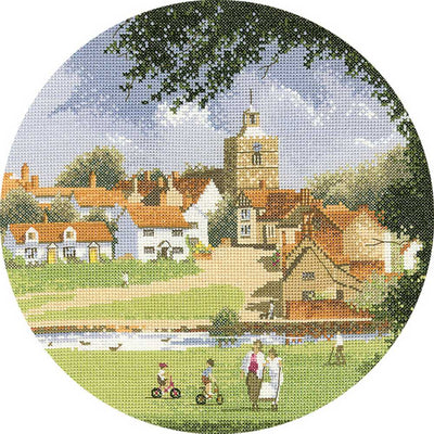 Sleepy Village John Clayton Circles Cross Stitch CHART Heritage Crafts