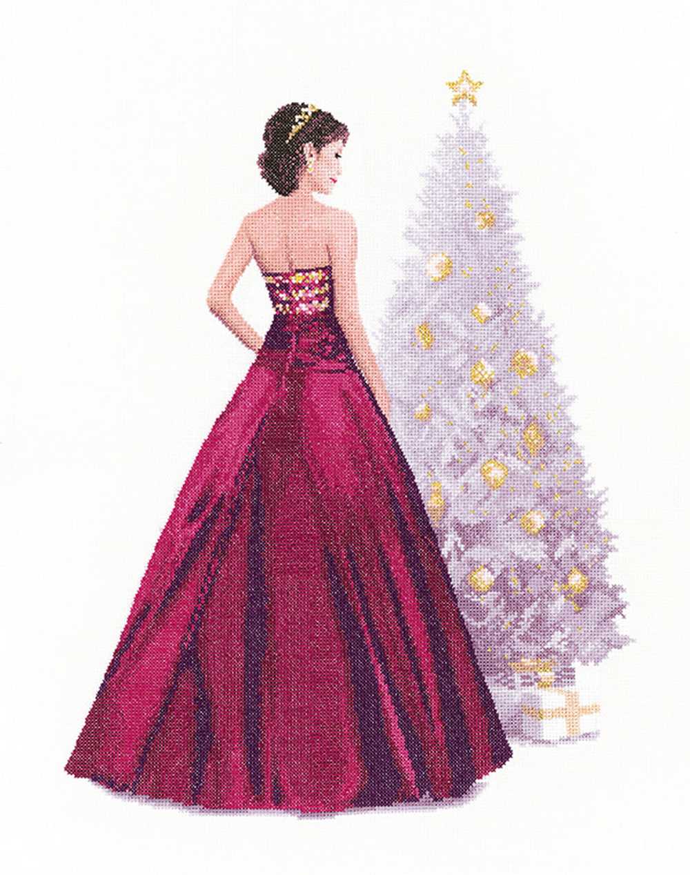Holly Elegance Cross Stitch Kit Heritage Crafts