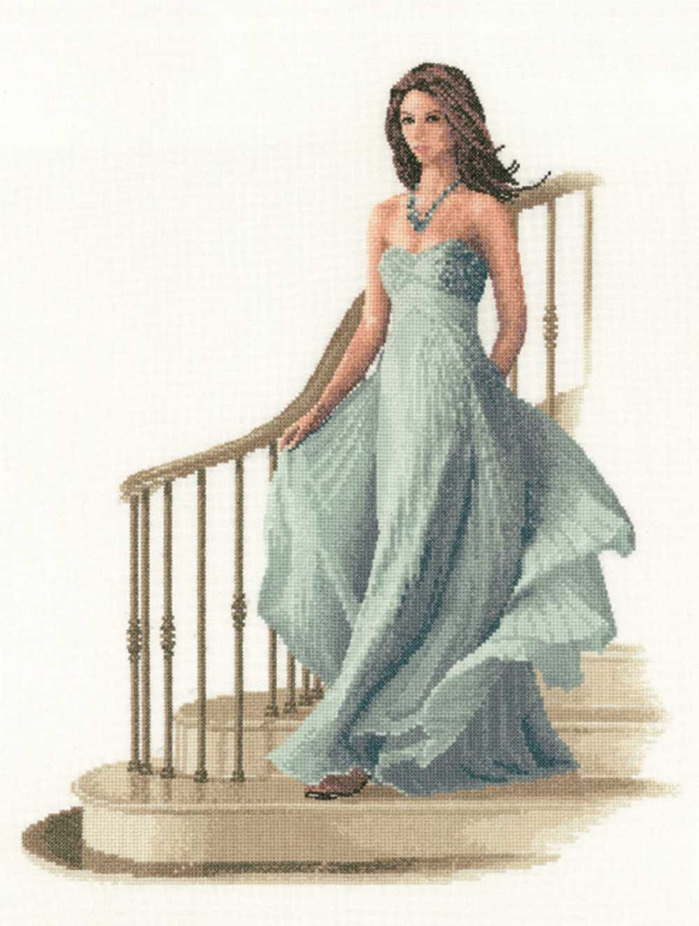 Louisa Elegance Cross Stitch Kit Heritage Crafts (Evenweave)