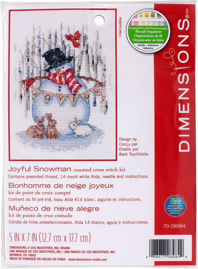 Joyful Snowman Cross Stitch Kit - Dimensions