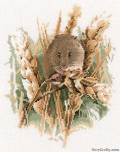 Harvest Mouse Cross Stitch CHART Heritage Crafts