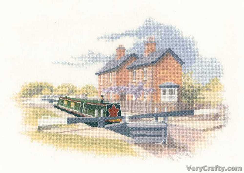 Through The Lock  Cross Stitch Kit Heritage Crafts